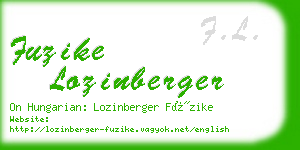 fuzike lozinberger business card